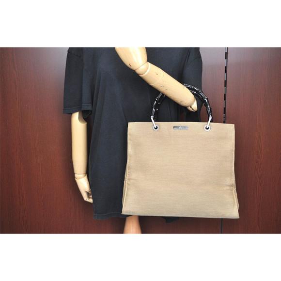 Auth Gucci Bamboo Hand Bag Canvas Beige #74848G18B - Picture 12 of 15